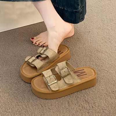 Soft Buckle Flats