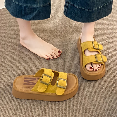 Soft Buckle Flats