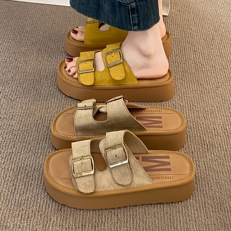 Soft Buckle Flats