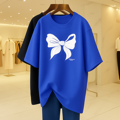 Oversized Bow Neck Tee