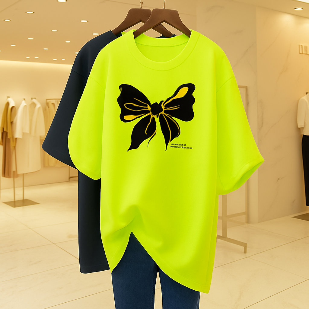 Oversized Bow Neck Tee